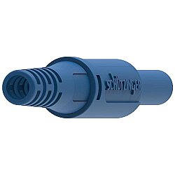4 mm jack, solder connection, 2.5 mm², CAT II, blue, SKU 30 L NI / OK / BL - 3