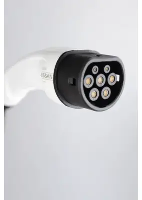 22KW Tip 2 Beyaz Soketli 5m Elektrikli Araç Çift Taraflı Şarj Kablosu Uyumlu ve Taşınabilir 5 Metre - 2