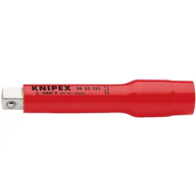 VDE 3/8 inch extension, internal/external square, L 125 mm, 98 35 125 - 1