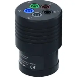 Three-phase adapter, 5 pole, 16 A for test devices and CEE sockets, METRALINE A3-16