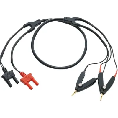 Measuring lead, 1100 mm, black for battery tester, GBM-01 - 1
