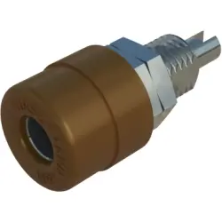 4 mm socket, screw connection, mounting Ø 8 mm, CAT O, brown, 930176105
