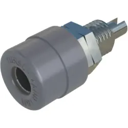 4 mm socket, screw connection, mounting Ø 8 mm, CAT O, gray, 930176106