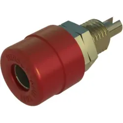 4 mm socket, screw connection, mounting Ø 8 mm, CAT O, red, 930176701