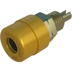 4 mm socket, screw connection, mounting Ø 8 mm, CAT O, yellow, 930176703