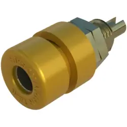 4 mm socket, screw connection, mounting Ø 8 mm, CAT O, yellow, 930166703