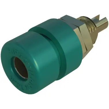 4 mm socket, screw connection, mounting Ø 8 mm, CAT O, green, 930166704 - 1
