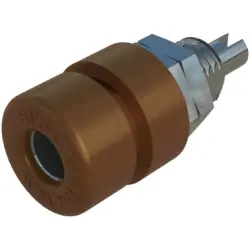4 mm socket, screw connection, mounting Ø 8 mm, CAT O, brown, 930166105