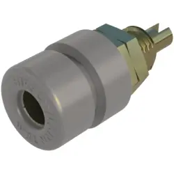 4 mm socket, screw connection, mounting Ø 8 mm, CAT O, gray, 930166706