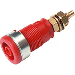 4 mm socket, screw connection, mounting Ø 12.2 mm, CAT III, red, 972354101