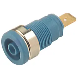 4 mm socket, flat plug connection, mounting Ø 12.2 mm, CAT III, blue, 972355102