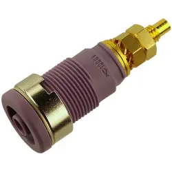 4 mm socket, screw connection, mounting Ø 12.2 mm, CAT III, purple, 972354109