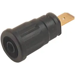 4 mm socket, flat plug connection, mounting Ø 12.2 mm, CAT III, black, 972361100
