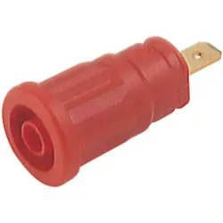 4 mm socket, flat plug connection, mounting Ø 12.2 mm, CAT III, red, 972361101