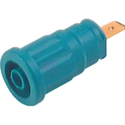 4 mm socket, flat plug connection, mounting Ø 12.2 mm, CAT III, blue, 972361102