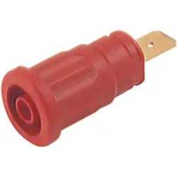 4 mm socket, flat plug connection, mounting Ø 12.2 mm, CAT III, red, 972362101