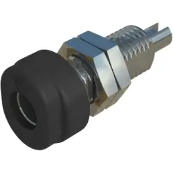 4 mm socket, screw connection, mounting Ø 6 mm, CAT O, black, 930175100
