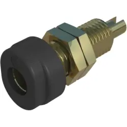 4 mm socket, screw connection, mounting Ø 6 mm, CAT O, black, 930175700