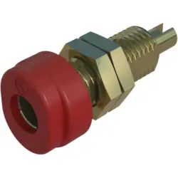 4 mm socket, screw connection, mounting Ø 6 mm, CAT O, red, 930175701