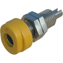 4 mm socket, screw connection, mounting Ø 6 mm, CAT O, yellow, 930175103