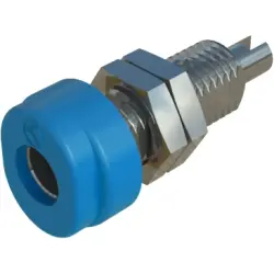4 mm socket, screw connection, mounting Ø 6 mm, CAT O, blue, 930175102