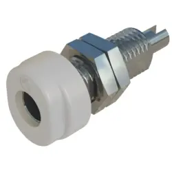 4 mm socket, screw connection, mounting Ø 6 mm, CAT O, white, 930175107