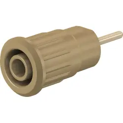 4 mm socket, round plug connection, mounting Ø 12.2 mm, CAT III, brown, 23.3130-27