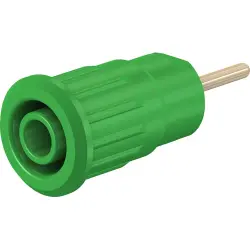 4 mm socket, round plug connection, mounting Ø 12.2 mm, CAT III, green, 23.3130-25