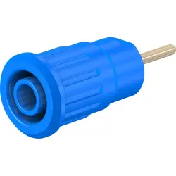 4 mm socket, round plug connection, mounting Ø 12.2 mm, CAT III, blue, 23.3130-23