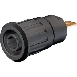 4 mm socket, flat plug connection, mounting Ø 12.2 mm, CAT III, gray, 23.3120-28
