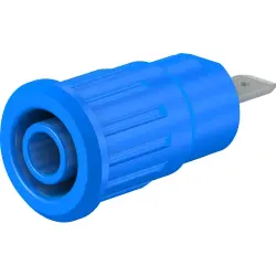 4 mm socket, flat plug connection, mounting Ø 12.2 mm, CAT III, blue, 49.7079-23