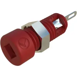 2 mm socket, solder connection, mounting Ø 5 mm, CAT O, red, 930308101