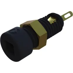 2 mm socket, solder connection, mounting Ø 5 mm, CAT O, black, 930308700
