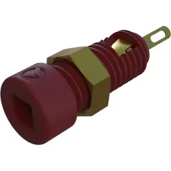 2 mm socket, solder connection, mounting Ø 5 mm, CAT O, red, 930308701