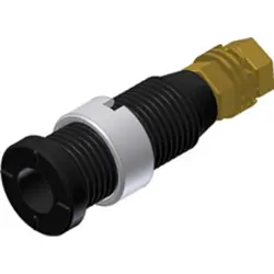 2 mm socket, screw connection, mounting Ø 8 mm, CAT III, black, 975454700