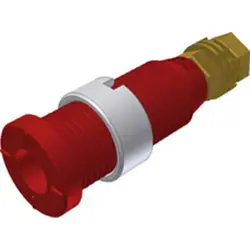 2 mm socket, screw connection, mounting Ø 8 mm, CAT III, red, 975454701