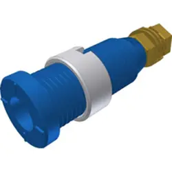 2 mm socket, screw connection, mounting Ø 8 mm, CAT III, blue, 975454702