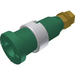 2 mm socket, screw connection, mounting Ø 8 mm, CAT III, green, 975454704