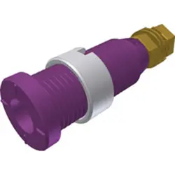 2 mm socket, screw connection, mounting Ø 8 mm, CAT III, purple, 975454709