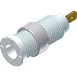 2 mm socket, flat plug connection, mounting Ø 8 mm, CAT III, white, 975455707