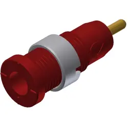 2 mm socket, solder connection, mounting Ø 8 mm, CAT III, red, 975459701