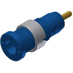 2 mm socket, solder connection, mounting Ø 8 mm, CAT III, blue, 975459702