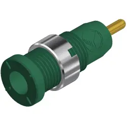 2 mm socket, solder connection, mounting Ø 8 mm, CAT III, green, 975459704