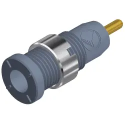 2 mm socket, solder connection, mounting Ø 8 mm, CAT III, gray, 975459706