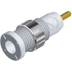 2 mm socket, solder connection, mounting Ø 8 mm, CAT III, white, 975459707
