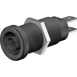 4 mm socket, flat plug connection, mounting Ø 12.2 mm, CAT IV, purple, 66.9131-26