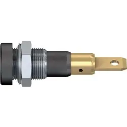 4 mm socket, flat plug connection, mounting Ø 8.3 mm, brown, 23.0190-27