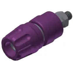 Pole terminal, 4 mm, purple, 30 VAC/60 VDC, 35 A, M4 threaded bolt, nickel-plated, 930103109