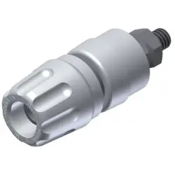 Pole terminal, 4 mm, white, 30 VAC/60 VDC, 35 A, M4 threaded bolt, nickel-plated, 930103107