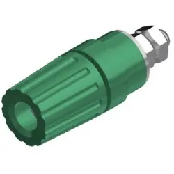 Pole terminal, 4 mm, green, 30 VAC/60 VDC, 35 A, M4 threaded bolt, nickel-plated, 931714104